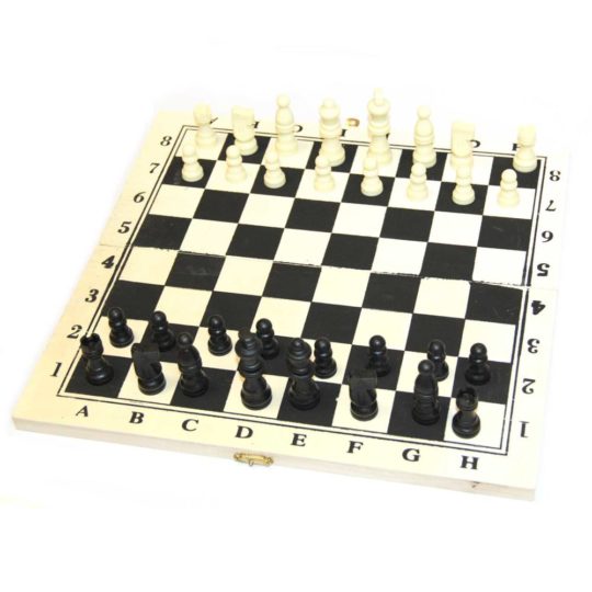 Шахматы деревянные 20*20см ЭКОНОМ уп1/180шт Р-2480-1