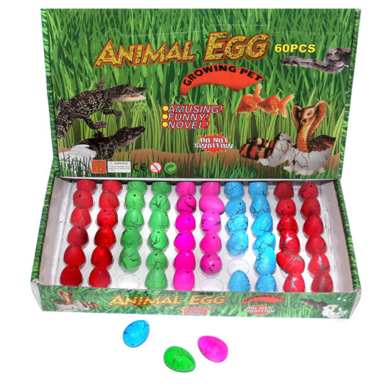 Игрушка растущая "Динозавр в яйце 3см " цветное с трещинами уп.60/2880 Р-12