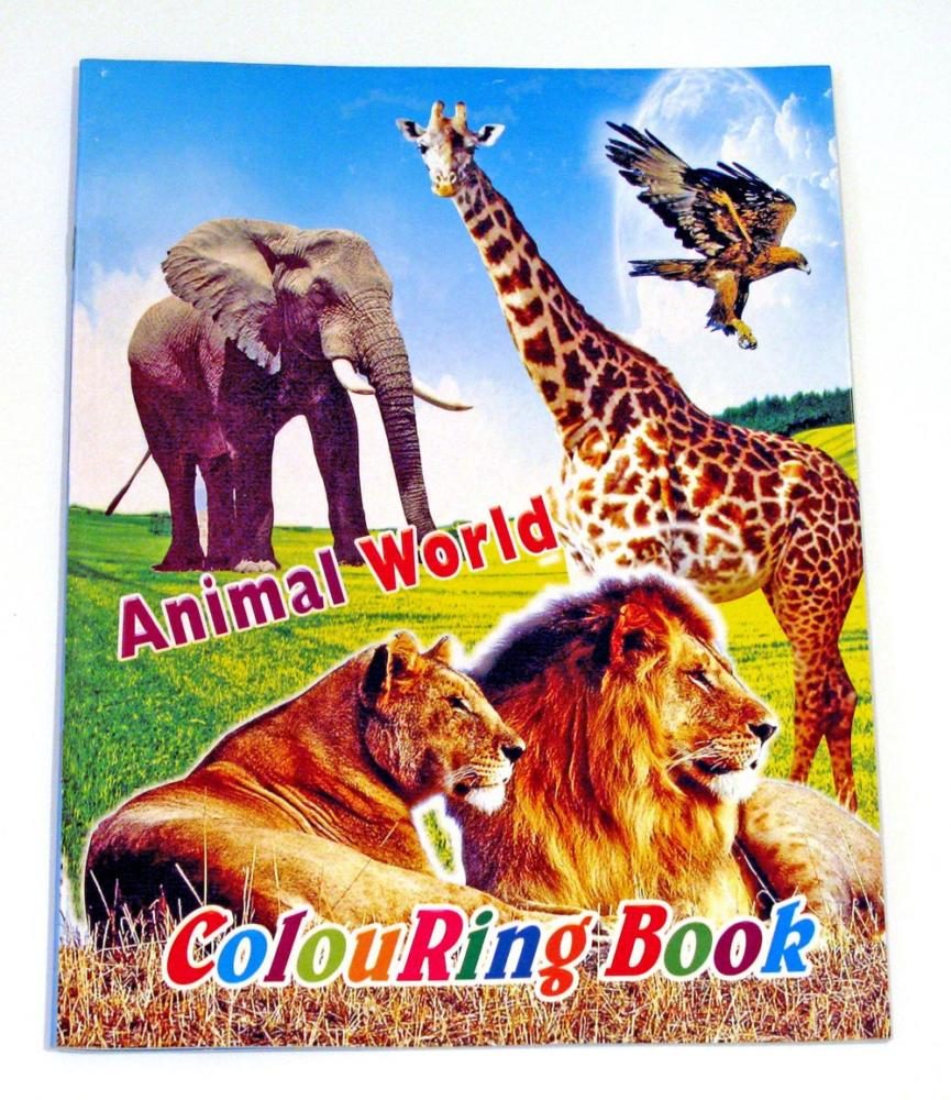Раскраски с наклейками К210*280 Африканские животные ,уп.12шт/600