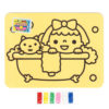 Раскраска 15*21 песок 6цв Детская (кошка с ребенком в ванне) уп.10шт Р-282