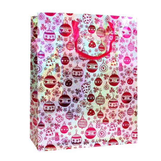 Пакет подарочный г/ф 32*45см розовый Шары уп12/480шт Р725-11