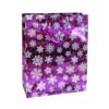 Пакет подарочный г/ф 18*23см фиолетовый Снежинки уп12/1200шт Р725-5