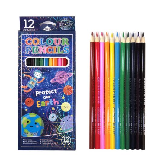 Набор цветных карандашей 12цв. Космос уп1/480шт Р23953-8