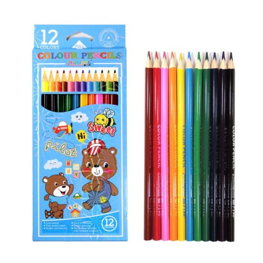 Набор цветных карандашей 12цв. Мишка уп1/480шт Р23953-8